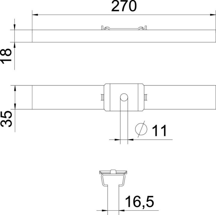 Actual product image OBO Bettermann OBO Centre support GMS 270for 300 mm mesh cable trayEl galvanised