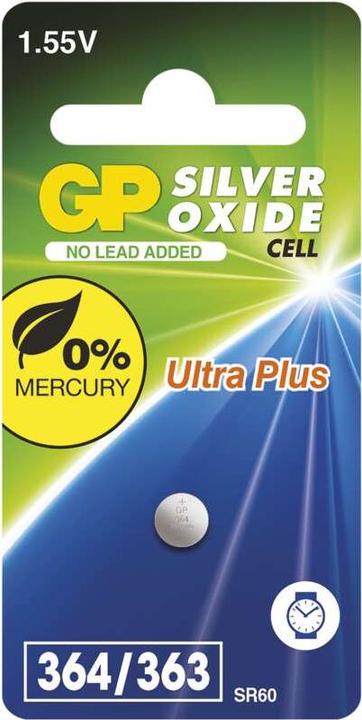 Actual product image GP Batteries GP Watch battery silver oxide 364 SR621SW 1.55V low drain 1pc. (1 pcs., SR60, 18 mAh)