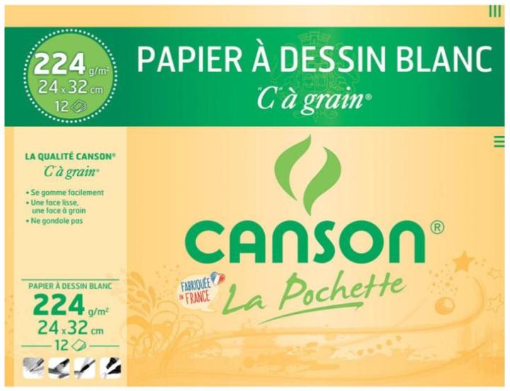 Produktbild Canson Zeichenpapier "C" … Grain, 320 x 240 mm, 224 g/qm (320 x 240 mm)