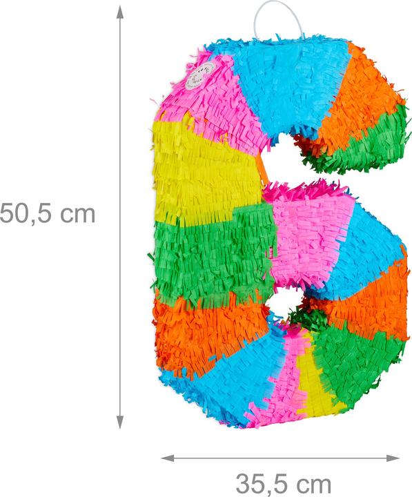 Image du produit Relaxdays Pinata Chiffre numéro anniversaire