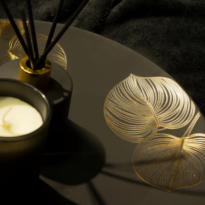 Produktbild Eurofirany LIMITED COLLECTION VICTORIA5 Dekorativer Teller ∅ 37 x 4 cm, Farbe: Schwarz, Gold (1 x, 37 cm)