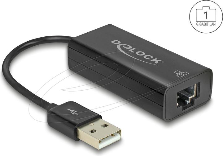 Delock Adapter USB 2.0 > LAN 10/100 Mb/s (USB 2.0, RJ45 (1x))