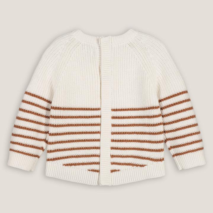 Produktbild La Redoute Collections Pullover aus Grobstrick mit Rundhalsausschnitt und Knopfverschluss hinten (86)