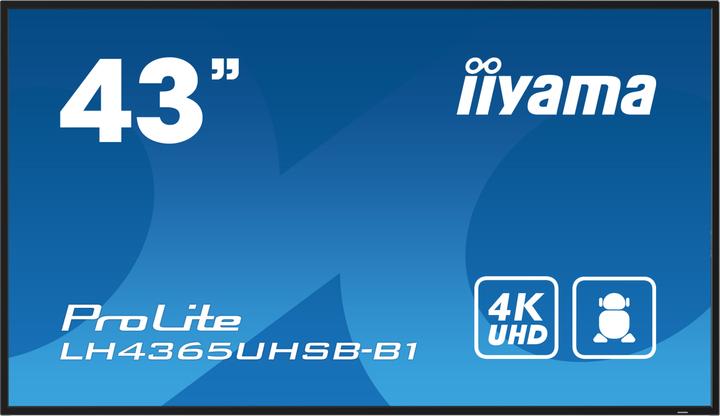 iiyama 43" 3840x2160, UHD IPS panel, Haze 1%, 8 (3840 x 2160 Pixel, 42.50")