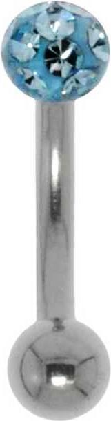 Bijouteria Augenbrauenpiercing (Edelstahl, Kristall, Epoxiharz)