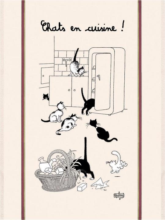 Winkler grosses geschirrtuch - katzen in der küche dubout (60 x 80 cm)