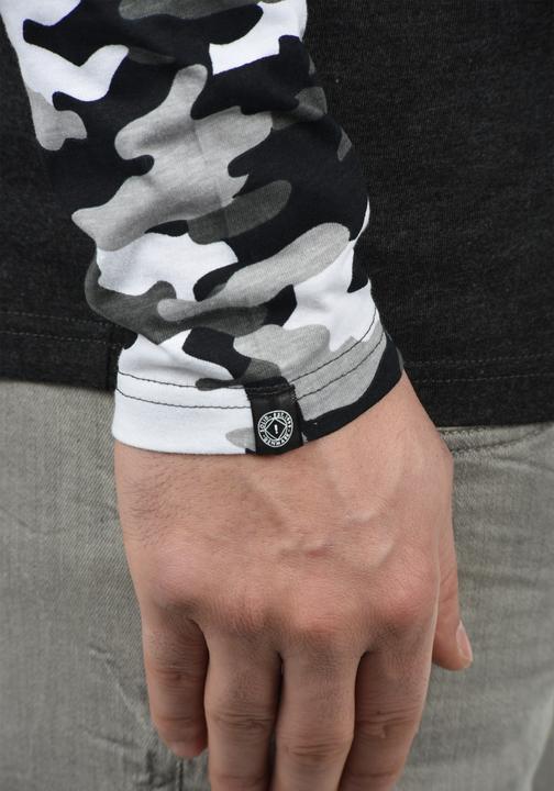 Actual product image Solid Cajus Men's Camouflage Long Sleeve T-Shirt Top With Crew Neck Made Of 100% Cotton With Pattern (M)