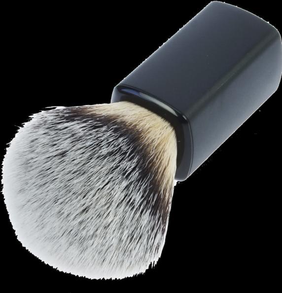 Immagine prodotto Pennello da barba in pelo sintetico, con manico in plastica nera Altezza: 10 cm Anello Ø 21 (Pennello da barba)