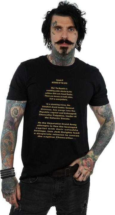 Actual product image Star Wars Mens Revenge Of The Sith Opening Crawl T-Shirt (XXL)