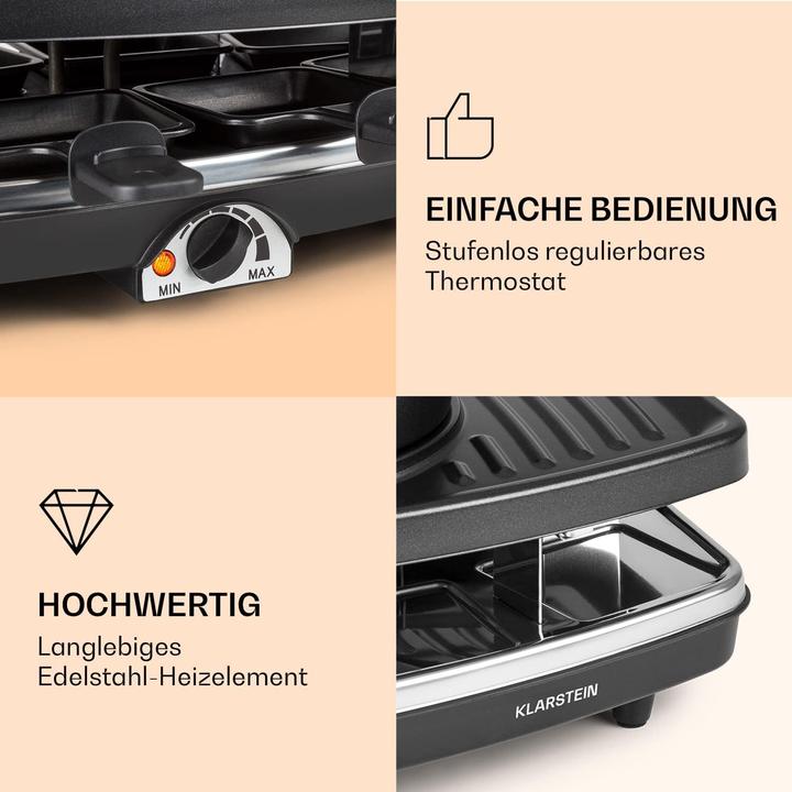 Image du produit Klarstein Entrecôte Raclette, fondue incluse