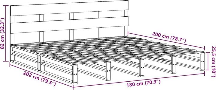 Image du produit VidaXL Lit sans matelas 180x200 (180 x 200 cm)