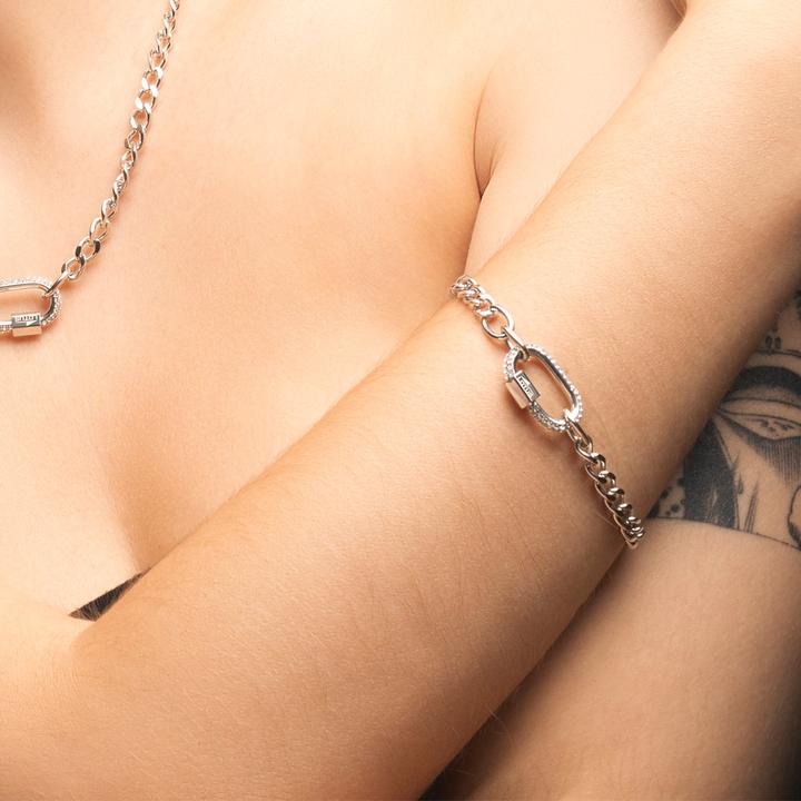 Actual product image Lotus Bracelet (18.50 cm, Stainless steel)