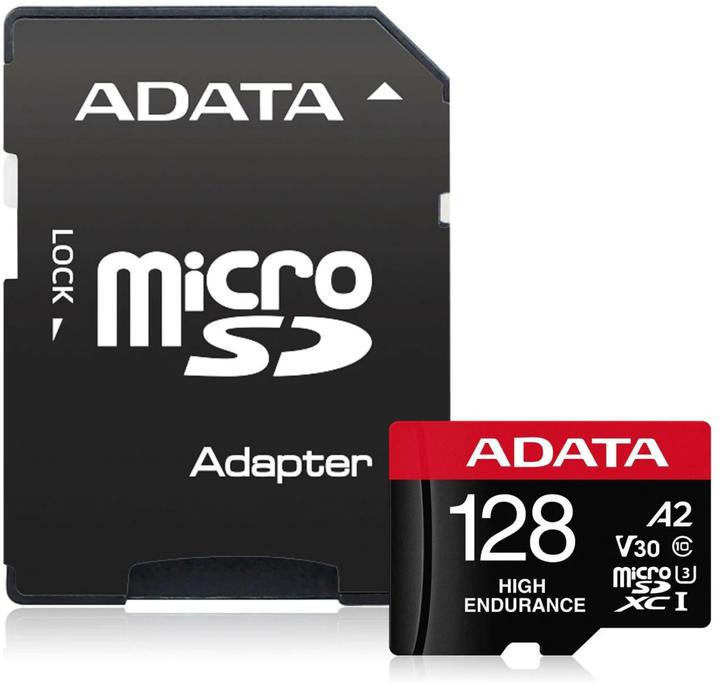 Actual product image Adata microSDXC card High Endurance 128 GB (128 GB, microSDXC, U3, UHS-I)