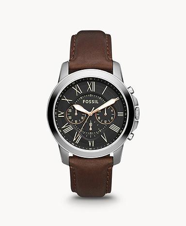 Actual product image Fossil Grant (Analogue wristwatch, Chronograph, 44 mm)