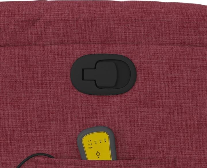 Immagine prodotto VidaXL Poltrona massaggiante in tessuto rosso vino,Colore: Rosso vino,Materiale: Tessuto