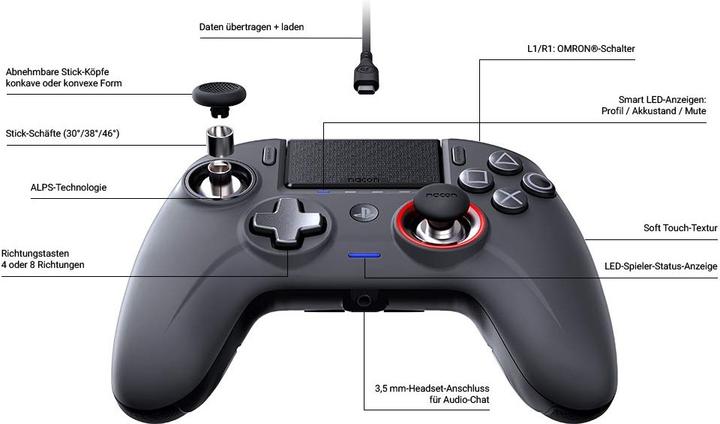 Actual product image Nacon Gaming Revolution Unlimited Pro Controller - Black (PS4)