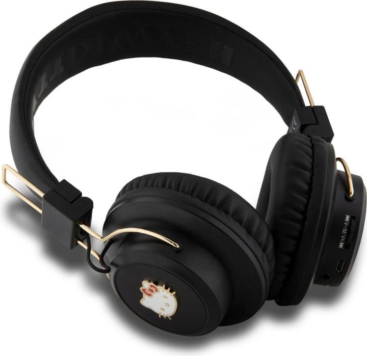 Hello Kitty słuchawki nauszne Bluetooth HKBH9KHLMK czarne/black Metal Logo (8 h, Wireless)