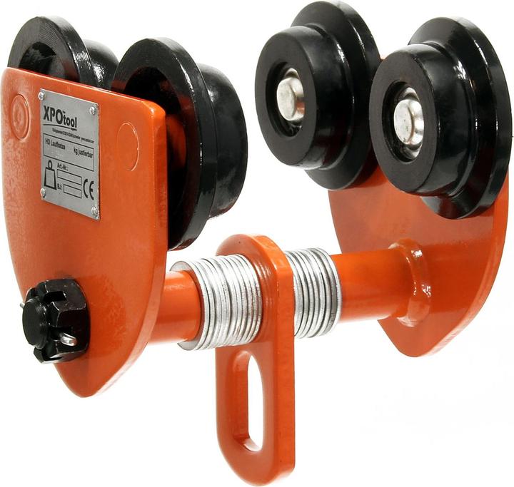 Produktbild XPOtool HD Laufkatze 1000kg 75-125mm justierbar Rollfahrwerk Handfahrwerk Kran