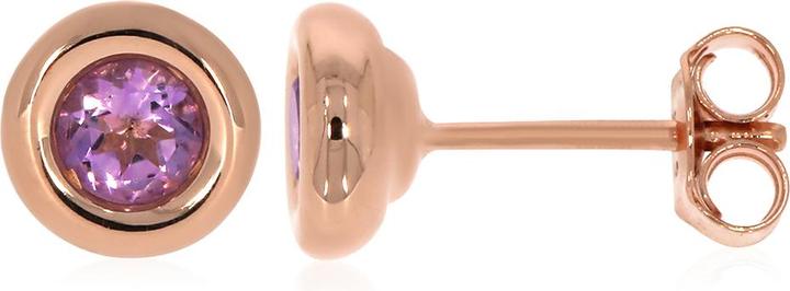Actual product image Xen Stud earrings with pink amethyst approx. 0.60 ct. rose gold-plated (925 Sterling silver)