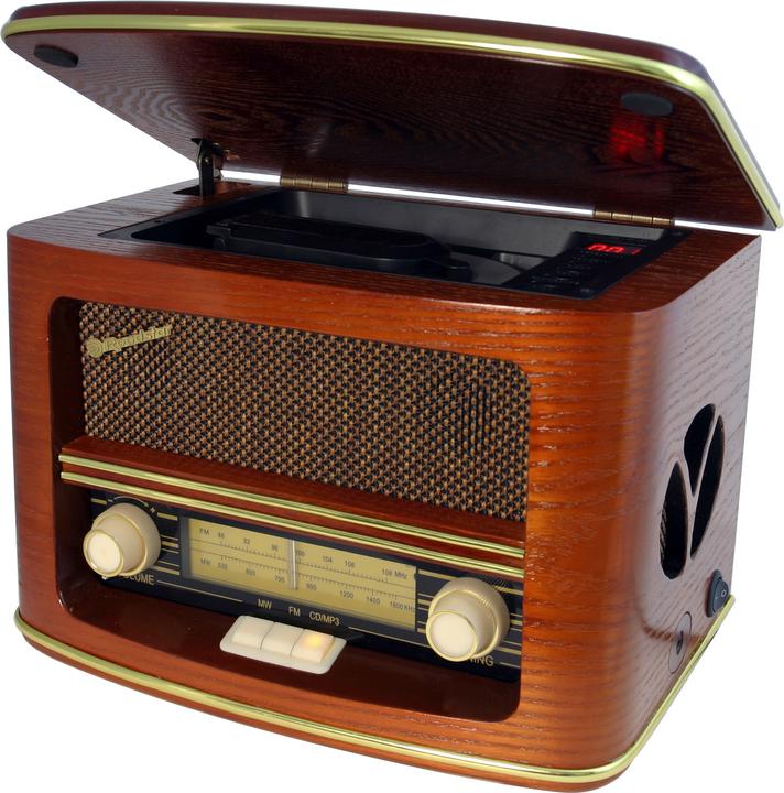 Actual product image Roadstar HRA1500 UEMP Vintage Houten Hifi System - FM Radio, CD speler en USB (AM, FM, Bluetooth)