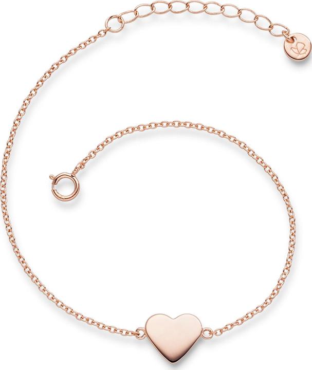 Immagine prodotto Glanzstücke München Cuore da donna in argento rosa, lunghezza base 17,0 cm + estensione 3,0 cm - 6808 (17 cm, Argento)