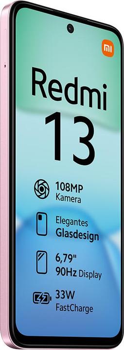 Actual product image Xiaomi Redmi 13 (256 GB, Pearl Pink, 6.79", Hybrid Dual SIM, 108 Mpx, 4G)