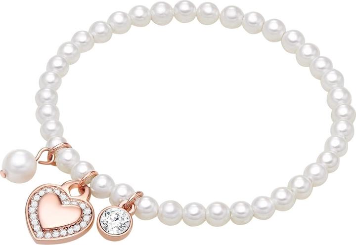 Lulu & Jane Herz Metall-Legierung Crystal Muschelkernperle roségold 18,0 cm - 33210 (18 cm, Metall-Legierung)