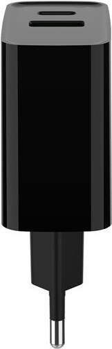 Produktbild Gembird Power Delivery Charger USB-A USB-C Black (20 W)