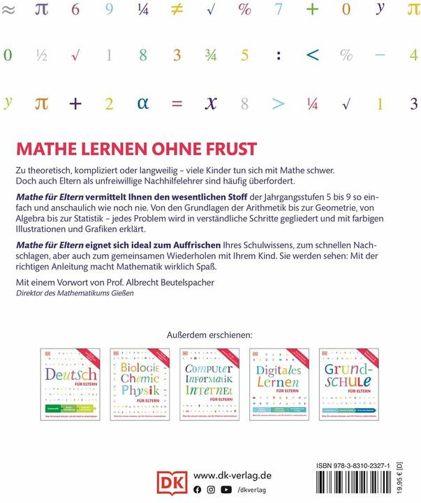 Nährwerte und Zutaten Mathe für Eltern (Deutsch, Carol Vorderman, 2013)