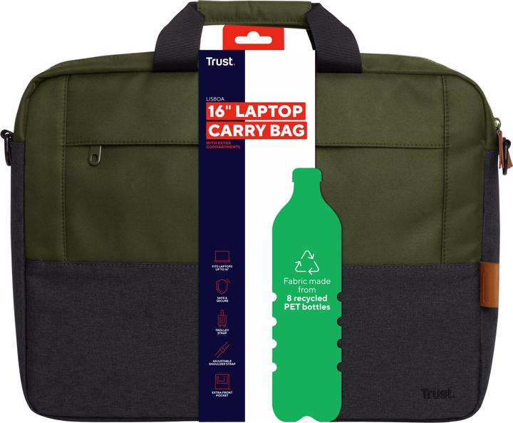 Image du produit Trust Sac De Transport Pour Ordinateur Portable Lisboa 16in (16", Universel)