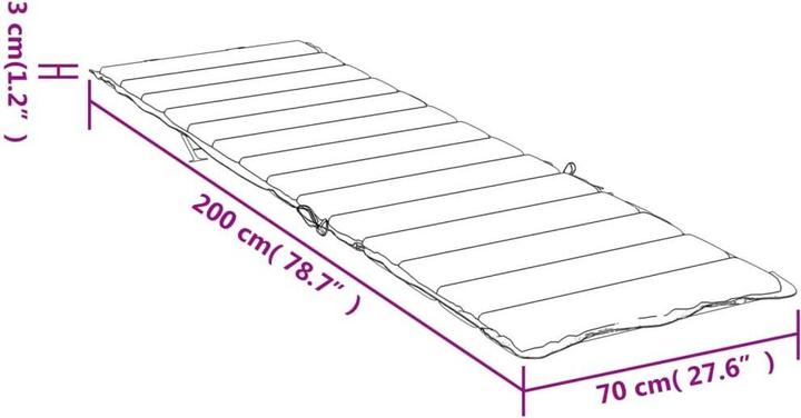 Immagine prodotto VidaXL Hayder (200 x 70 x 3 cm)
