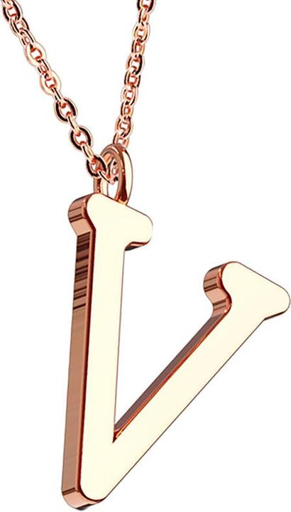 Produktbild Star Piercing Kette rosegold Anhänger Buchstabe V (ohne Messing, Chirurgenstahl 316L)
