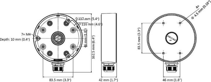 Produktbild Hikvision DS-1280ZJ-DM21 Anschlussbox (Montage-Kit)