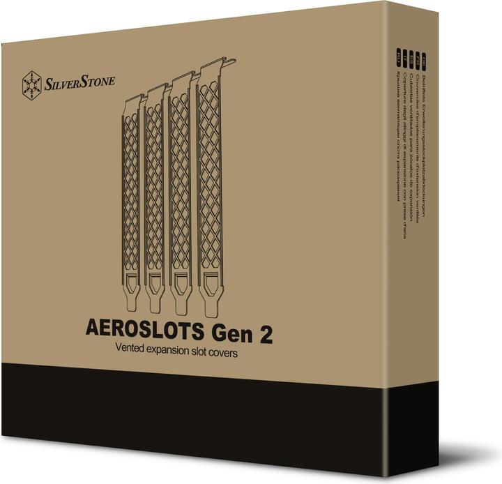 Image du produit Silverstone SST-Aeroslots-2B - Cache-slot PCI, 4 pièces - noir