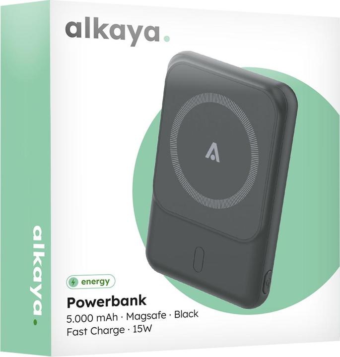 Actual product image Alkaya Thor MagSafe 5,000 mAh Powerbank Slim black (5 mAh)