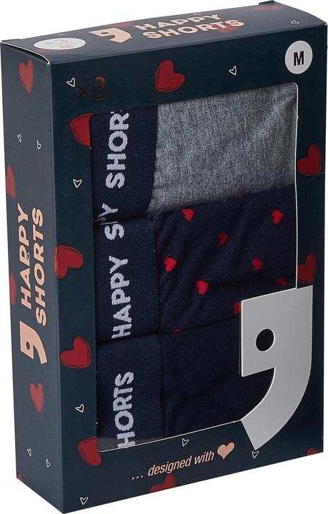Image du produit Happy shorts Boxer Casual Confortable à porter (XL, Lot de 3)