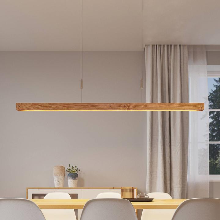 Actual product image Lindby Alimara LED pendant light L138 Wood (1165 lm)