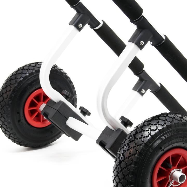 Immagine prodotto Wiltec Carrello da trasporto in alluminio per kayak e canoe max. 90kg con ⌀ Pneumatici da 26cm e larghezza