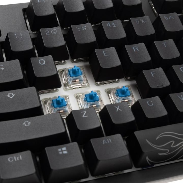 Produktbild Ducky Shine 7 PBT Gaming Tastatur, MX-Blue, RGB LED - blackout (US) (US, Kabelgebunden)
