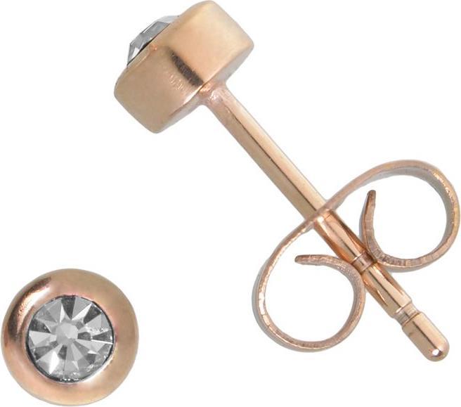 Bijouteria Ohrstecker (Edelstahl, PVD Beschichtung, Kristall)