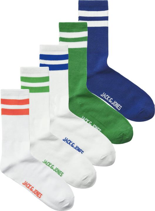 Immagine prodotto Jack & Jones Socken Casual Bequem sitzend JACDEHLI TENNIS SOCKS 5 PACK (Confezione da 5 pezzi, Taglia unica)