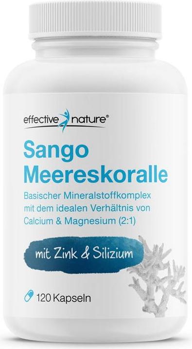 Produktbild Effective Nature Sango Koralle mit Zink und Silizium (120 Stück, Kapseln, 120 g)