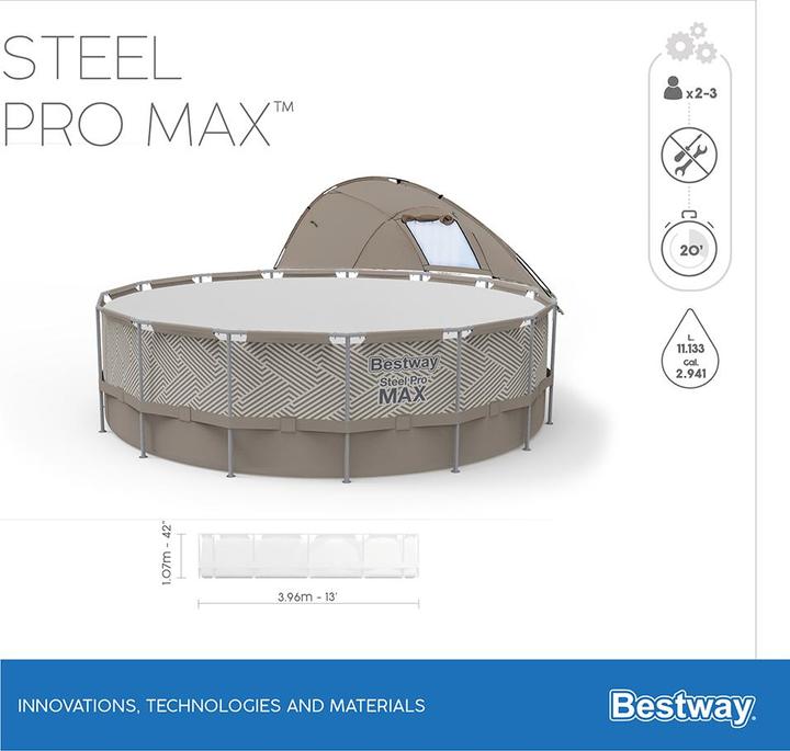 Produktbild Bestway Steel Pro Max Pool Set 396x107cm (Ø 396 x 107 cm)