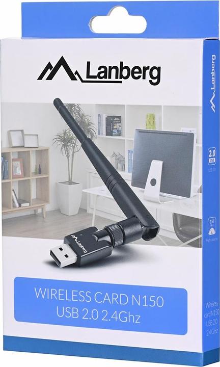 Image du produit Lanberg NC-0150-WE Carte réseau WLAN 2400 Mbit/s (USB)