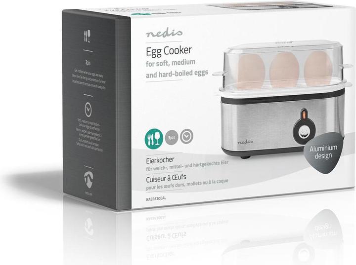 Actual product image Nedis Egg boiler - Lid & holder are dishwasher safe - Egg holder with measuring cup - Soft, With (EU plug)