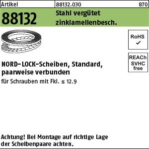 Energy Label Nord-Lock Wedge lock washers NL24 zinc flake coated, to DIN25201 (M24)