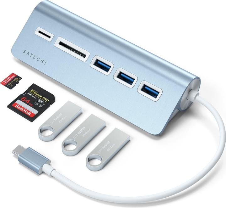 Image du produit Satechi Hub USB-C en aluminium (USB-C, 5 Ports)