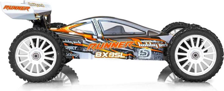 Actual product image Hobbytech Buggy BX8 Runner, Brushed, Orange, ARTR, 1:8 (ARR Almost Ready to Run)