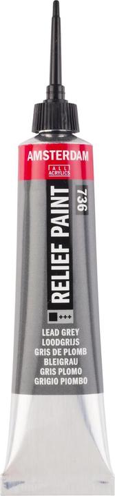 Produktbild Amsterdam Acrylfarbe Reliefpaint 736 (Grau, 20 ml)