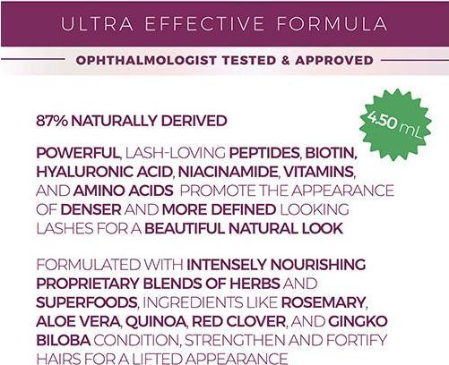 Nährwerte und Zutaten Blinc Lash & Brow Enhancer Serum, Wimpernserum (4.5ml) (4.50 ml)